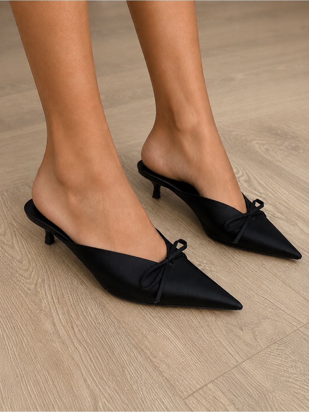BALENCIAGA SATIN KNIFE MULES